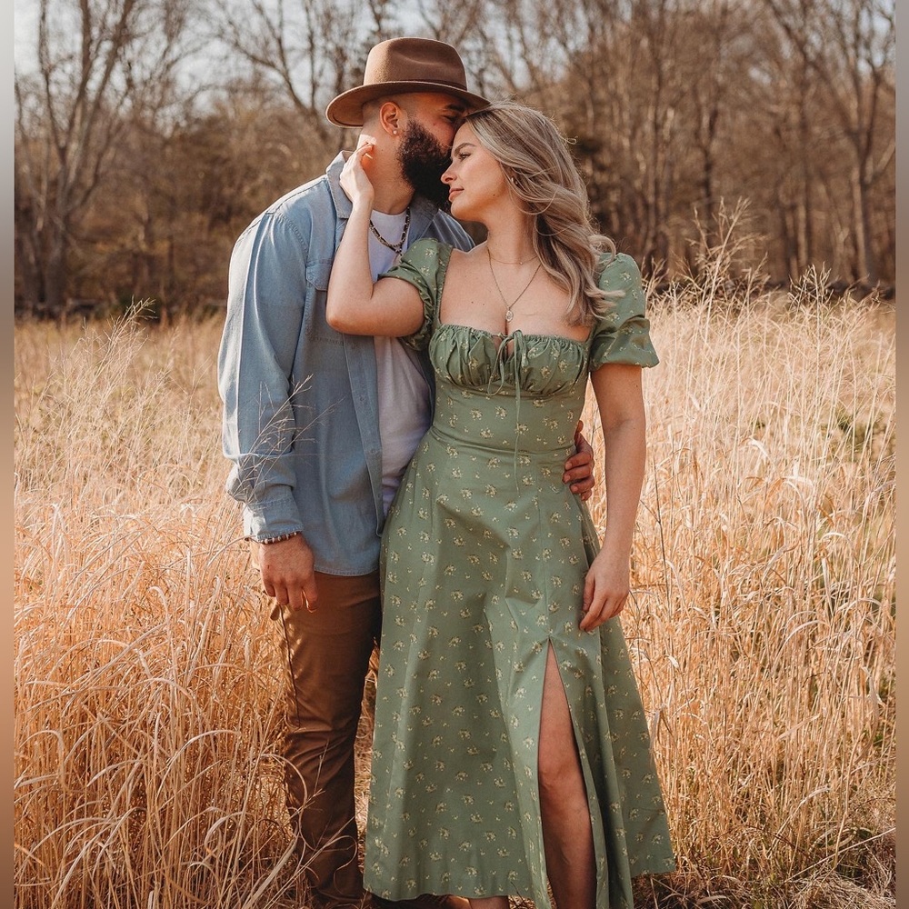 HOUSE OF CB TALLULAH MIDI SUNDRESS, OLIVE FLORAL